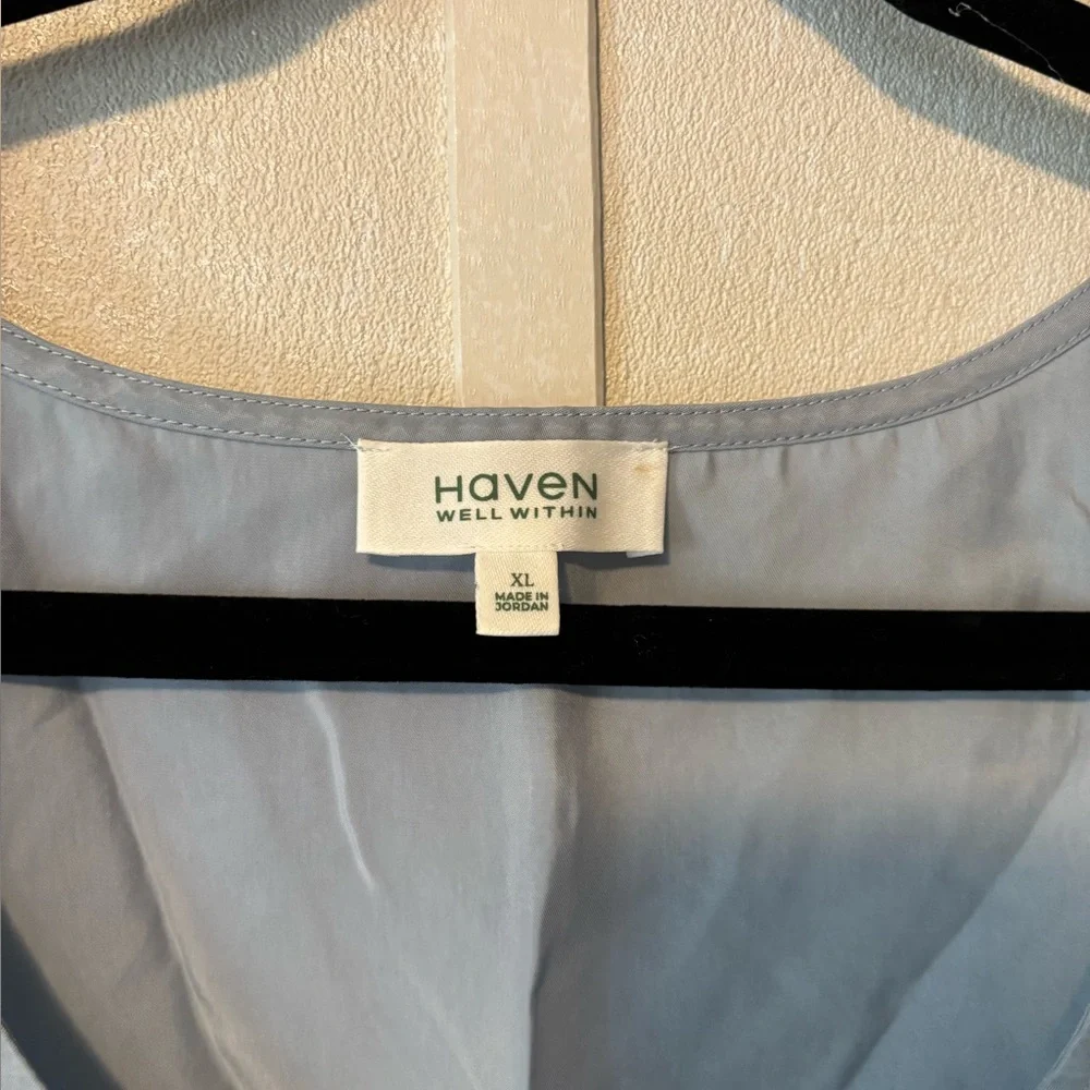 Haven Well Within | Elegant Light Blue Tank Top | Size XL - Picture 2 of 4